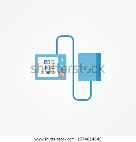 Digital device tonometer. Medical equipment. Healthcare concept. Vector illustration