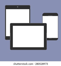 Digital devices generation trend respectively, design for web presentation in vector icon set
