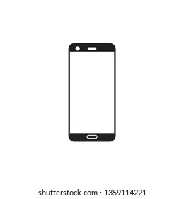 Digital devices icons Solid black design of smartphones with button isolated on white background. Vector design set element illustration for web, apps, internet