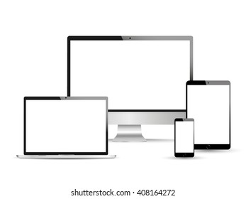 Digital devices. Laptop, tablet, monitor