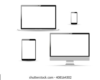 Digital devices. Laptop, tablet, monitor