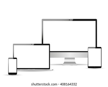 Digital devices. Laptop, tablet, monitor