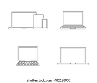 Digital devices outlines icons