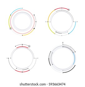 Digital diagram style. Diagram and flow chart of technology concept, presentation. Vector illustration.