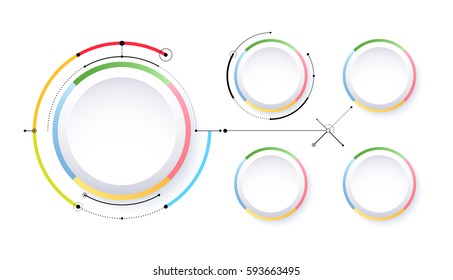 Digital diagram style. Diagram and flow chart of technology concept, presentation. Vector illustration.