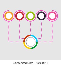 Digital diagram style. Diagram and flow chart of technology concept, presentation. Vector illustration