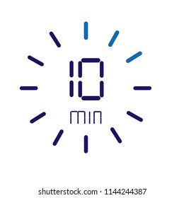 Digital dial with 10 minutes