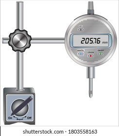 Indicador de marcado digital con base magnética