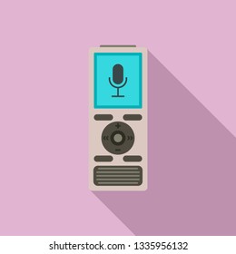 Digital dictaphone icon. Flat illustration of digital dictaphone vector icon for web design