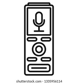 Digital dictaphone icon. Outline digital dictaphone vector icon for web design isolated on white background