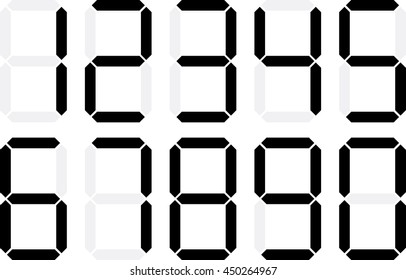Digital Digits. Vector Illustration.