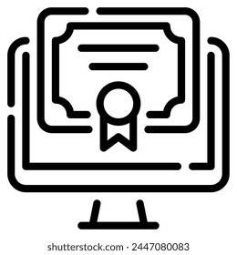 Digital Diploma Icon for web, app, infographic, etc