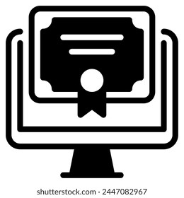 Digital Diploma Icon for web, app, infographic, etc