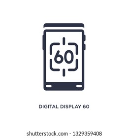 digital display 60 icon. Simple element illustration from education concept. digital display 60 editable symbol design on white background. Can be use for web and mobile.