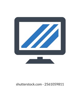 Digital Display Icon On White Background