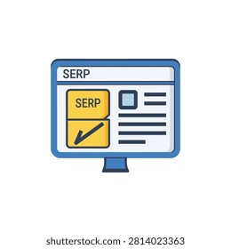 Digital display illustrates search engine optimization success. Visual aid for online marketing strategy planning. Advertising campaign element.