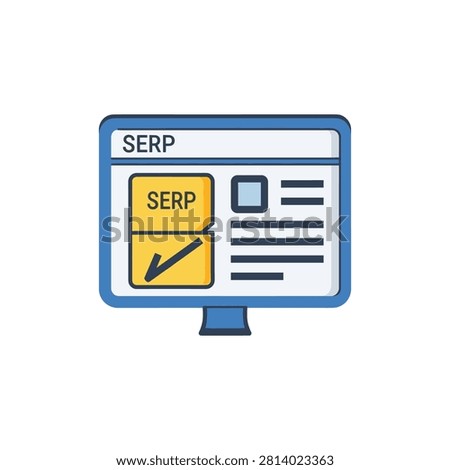 Digital display illustrates search engine optimization success. Visual aid for online marketing strategy planning. Advertising campaign element.
