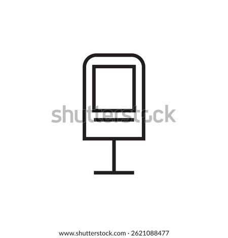 digital display kiosk icon editable outline stroke vector eps
