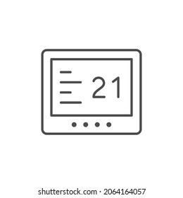 Digital display line outline icon