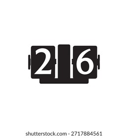 una pantalla o pantalla digital que muestre el número 2 6 en dígitos Grandes y en negrita. Los dígitos están dispuestos en una línea Horizontal, con el número 2 a la izquierda y los números 1 y 6 a la derecha. La pantalla se coloca sobre un fondo liso, enfatizando la claridad y visibilidad de los números.