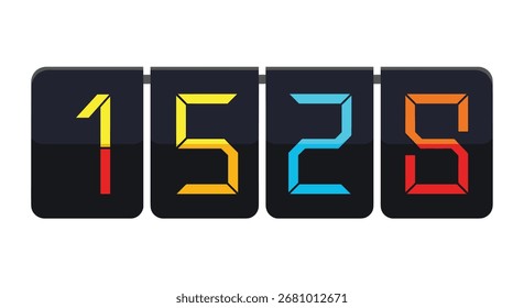 Digital display showing the number 1525.