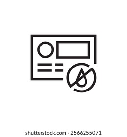 digital display waterproof dashboard outline stroke editable icon vector eps