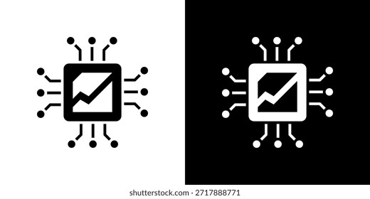Digital Disruption icon black and white filled.