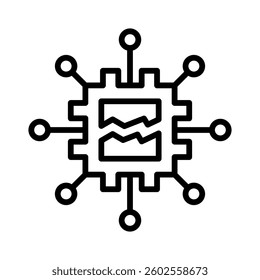 Digital Disruption Icon Element for Design