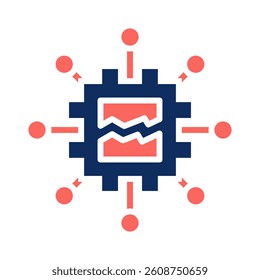 Digital Disruption Icon Element for Design