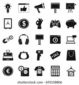 Digital distribution icons set. Simple set of 25 digital distribution vector icons for web isolated on white background