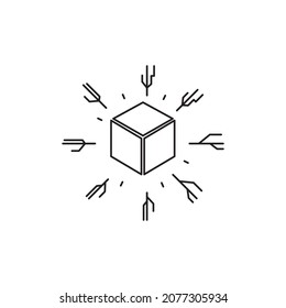 Digital Distribution Online Services Software Package Program Icon Design Vector