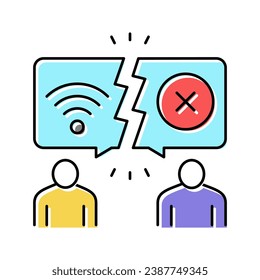 digital divide color icon vector. digital divide sign. isolated symbol illustration