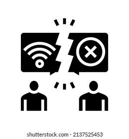 digital divide glyph icon vector. digital divide sign. isolated contour symbol black illustration