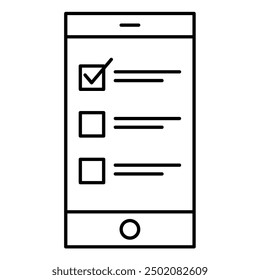 Liste der digital zu erledigenden Aufgaben für Produktivitätssymbol