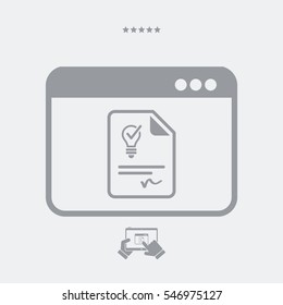 Digital document for electricity service  - Vector icon for computer website or application