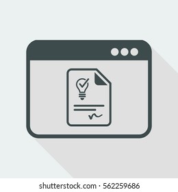 Digital document for electricity service  - Vector icon for computer website or application