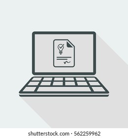 Digital document for electricity service  - Vector icon for computer website or application