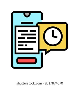 vector de icono de color efímero de documento digital. signo efímero de documento digital. ilustración de símbolo aislado