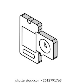 digital document ephemeral isometric icon vector. digital document ephemeral sign. isolated symbol illustration