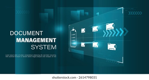 digital document file folder management concept with AI	