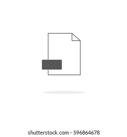 Digital document file format line art vector icon for apps and w