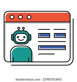 Digital Document Form Ai Robotics Vector Icon Design