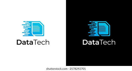 Digital Document Logo Design Vector.