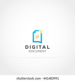 Digital Document Logo Icon
