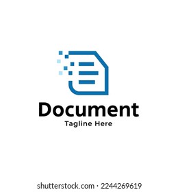 Digital document logo illustration design vector