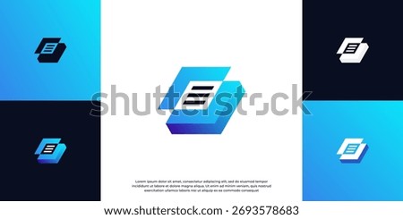 Digital document logo illustration design vector