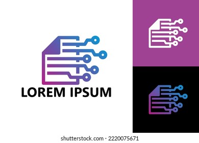 Digital document logo template design vector