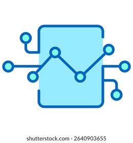 Digital document or online accounting report file for automation research analyzing in the future. ai writing project icon within outline cutout minimal illustration