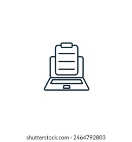 Digital Documentation icon. Monochrome simple Remote Work icon for templates, web design and infographics