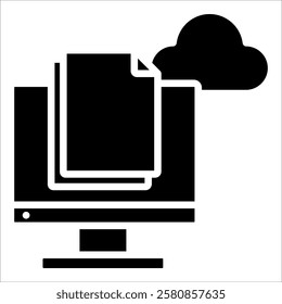 Digital Documents Icon Element For Design